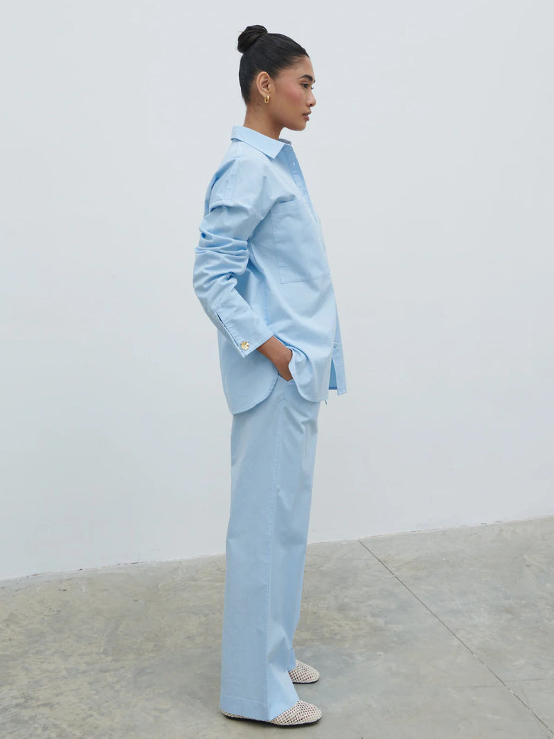 Pretty Lavish Ryleigh Poplin shirt - Blue