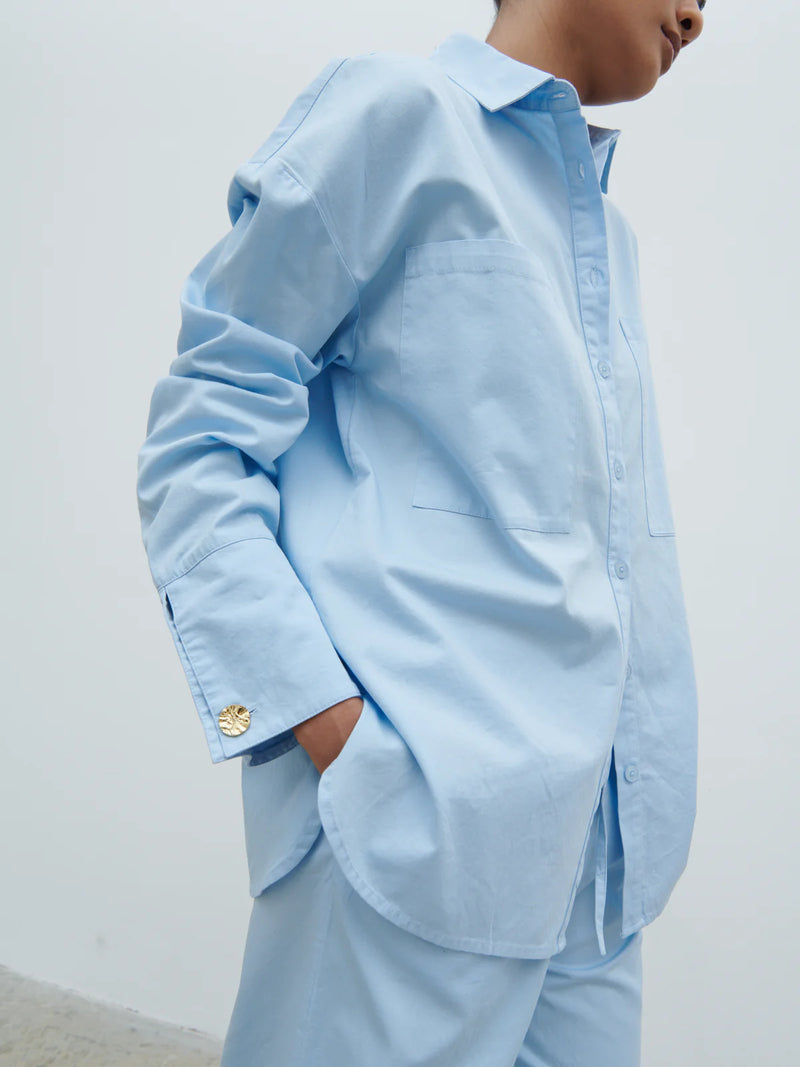 Pretty Lavish Ryleigh Poplin shirt - Blue