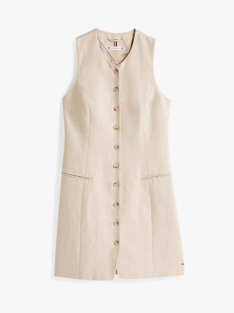 Tommy Hilfiger Linen Blend Mini Dress