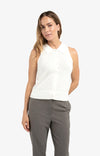 Yaya Sleeveless Cardigan - Early Frost White