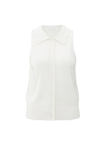 Yaya Sleeveless Cardigan - Early Frost White