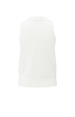 Yaya Sleeveless Cardigan - Early Frost White
