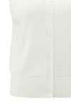Yaya Sleeveless Cardigan - Early Frost White