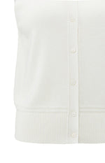Yaya Sleeveless Cardigan - Early Frost White