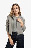 Yaya Zip-up Cardigan - Taupe Grey