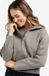 Yaya Zip-up Cardigan - Taupe Grey