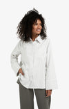 Yaya Striped Oversized Blouse - Early Frost White Dessin