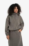 Yaya Balloon Sleeve Sweatshirt - Dark Taupe Grey Melange