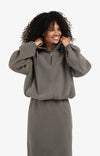 Yaya Balloon Sleeve Sweatshirt - Dark Taupe Grey Melange