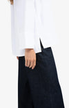 Yaya Soft Blouse with Wide Cuffs - Pure White