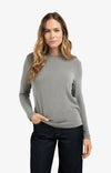 Yaya Heavyweight Jersey Top - Taupe Grey Melange