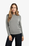 Yaya Heavyweight Jersey Top - Taupe Grey Melange