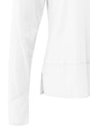 Yaya Top with Woven Hem Accents - Pure White