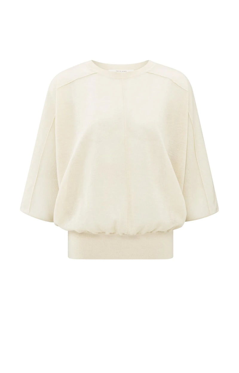 Yaya Transparent Sweater - Off White
