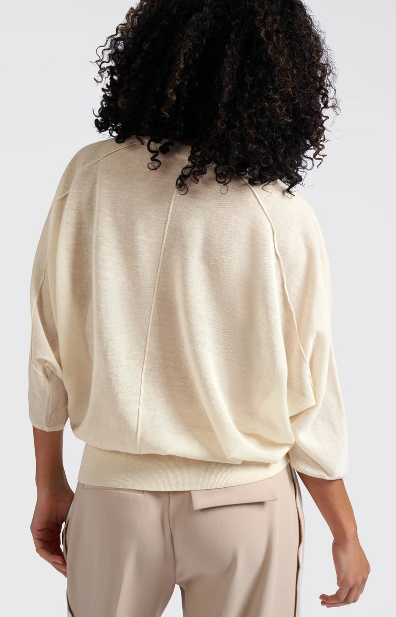 Yaya Transparent Sweater - Off White