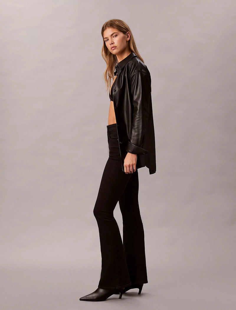 Calvin Klein High Rise Flare - Black