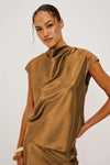Rails Loretta Satin Top - Gold