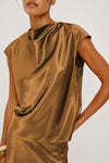 Rails Loretta Satin Top - Gold
