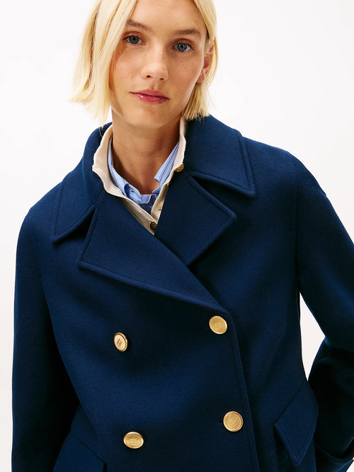Tommy Hilfiger Wool Blend Peacoat - Navy