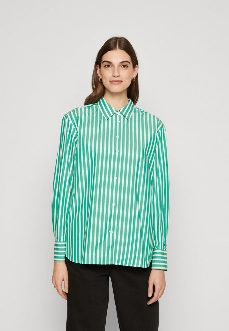 Tommy Hilfiger Green Stripe, Easy Fit Shirt