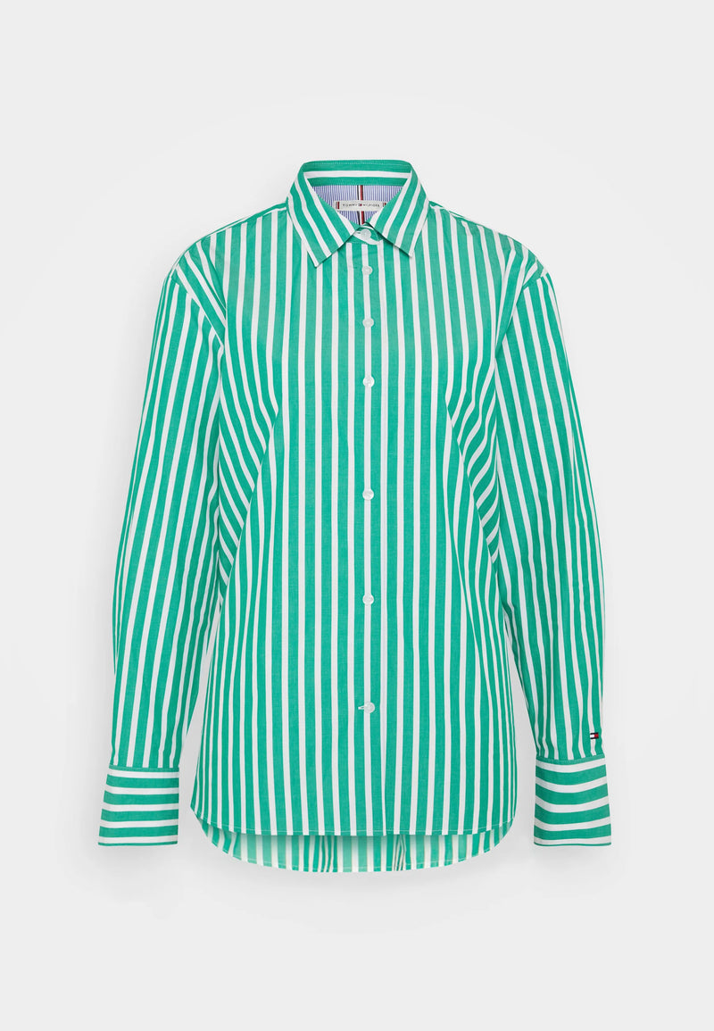 Tommy Hilfiger Green Stripe, Easy Fit Shirt
