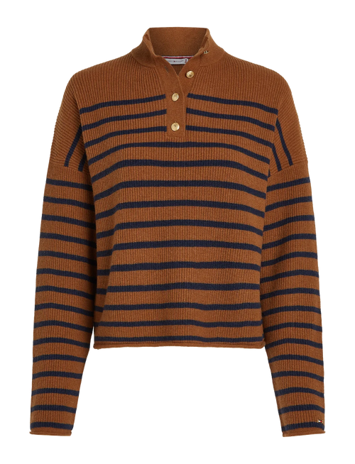 Tommy Hilfiger gold button LS sweater