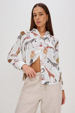 Rails Charli Shirt - Jungle Animals