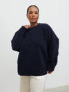 Pretty Lavish Camille Oversized Jumper - Navy