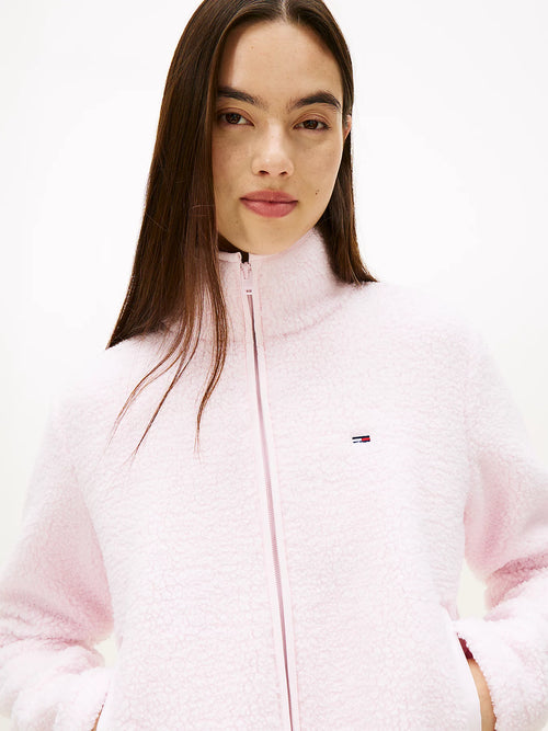 Tommy Jeans Teddy Zip Through - Light Pink