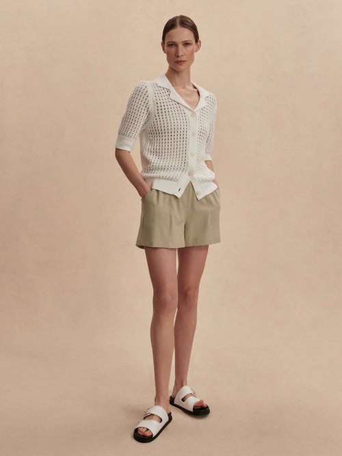 Varley Ellie Crochet Shirt