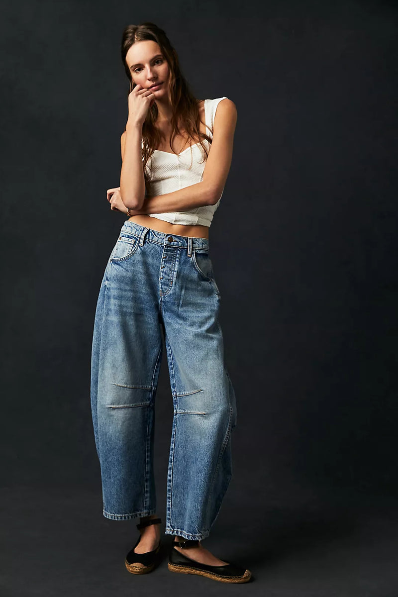 Free People Barrell Leg Jean
