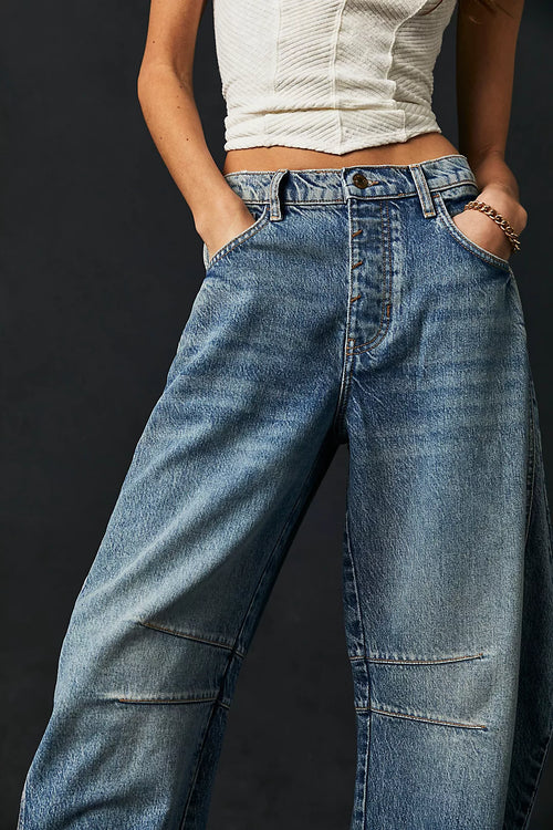 Free People Barrell Leg Jean