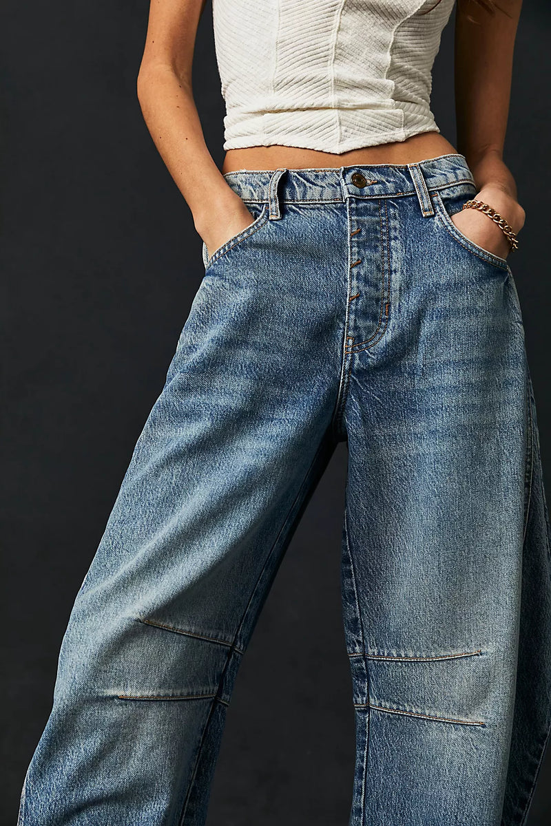 Free People Barrell Leg Jean