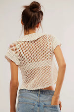Free People Lilly Crochet Top - White