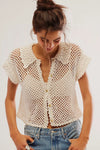 Free People Lilly Crochet Top - White