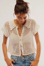 Free People Lilly Crochet Top - White