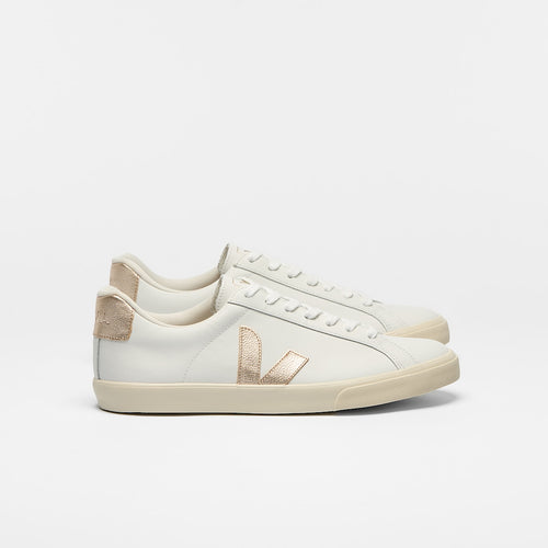 Veja Esplar Logo Leather Extra white Platine