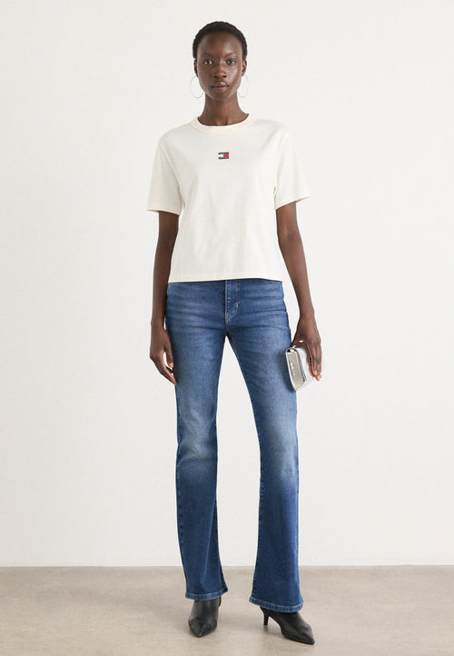 Tommy Jeans Boxy Badge Tee - Ancient White