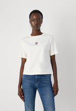 Tommy Jeans Boxy Badge Tee - Ancient White