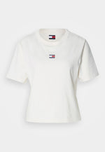 Tommy Jeans Boxy Badge Tee - Ancient White