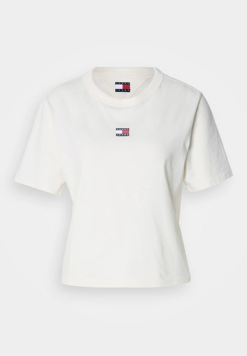 Tommy Jeans Boxy Badge Tee - Ancient White