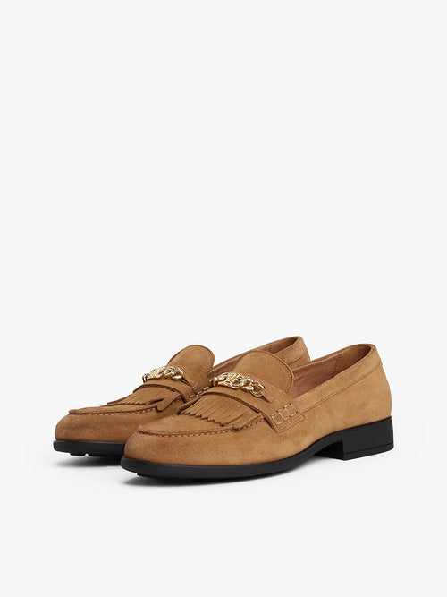 Tommy Hilfiger Suede Fringe Horsebit Loafer