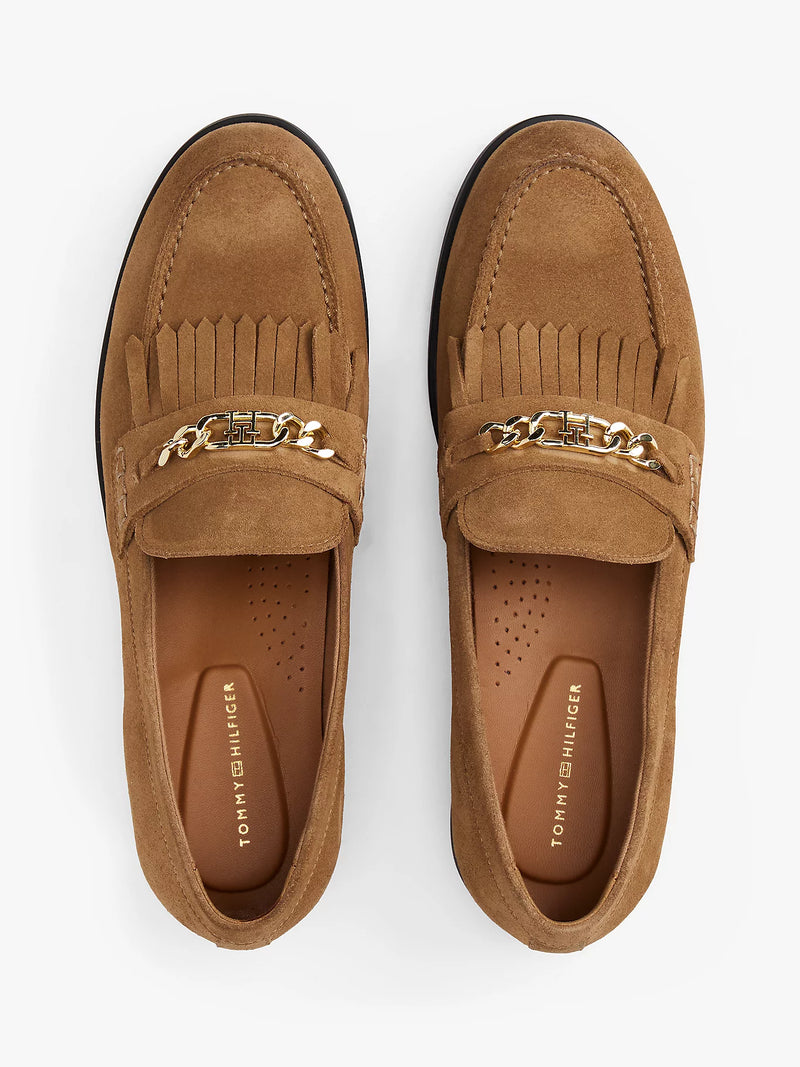 Tommy Hilfiger Suede Fringe Horsebit Loafer