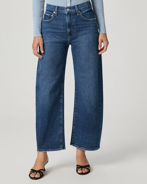 PAIGE Arellia Ankle High Rise Barrel Leg - SOUNDCHECK