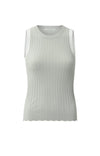 Yaya Ribbed tanktop with contrasting details
