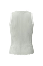 Yaya Ribbed tanktop with contrasting details