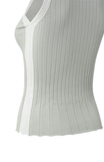 Yaya Ribbed tanktop with contrasting details