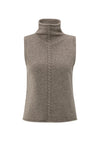 Taya Sleeveless Sweater - Brown Melange