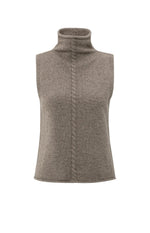 Taya Sleeveless Sweater - Brown Melange