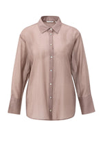 Yaya Sheer Blouse With Backslit - blush pink